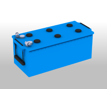 3D модель Аккумуляторная батарея 6СТ-190N