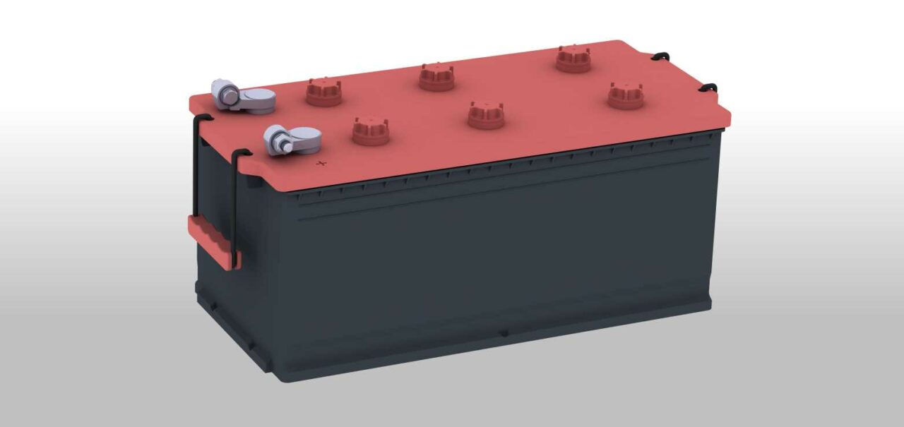 3D модель Аккумуляторная батарея 6СТ-190