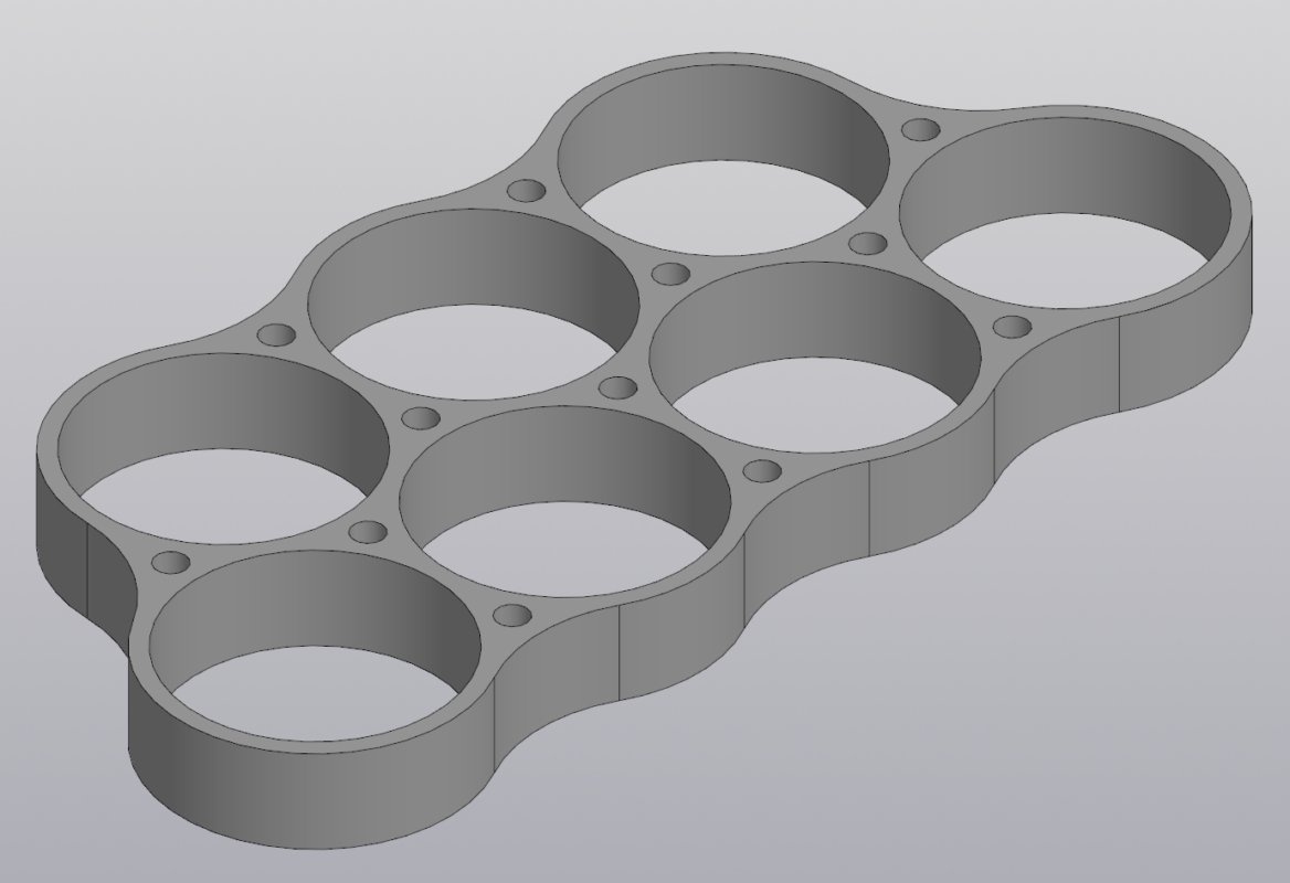 3D модель Пак Холдеров (держателей) для аккумуляторов 21700 (2-10 ячеек)