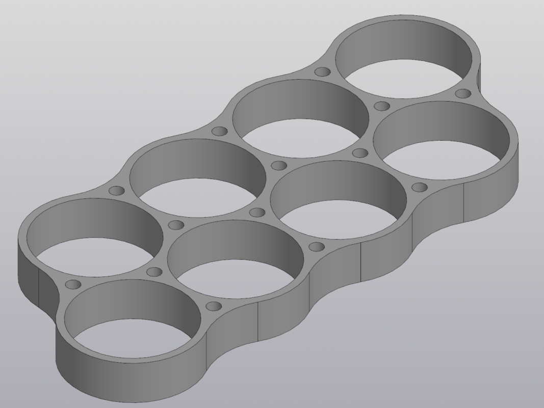 3D модель Пак Холдеров (держателей) для аккумуляторов 21700 (2-10 ячеек)