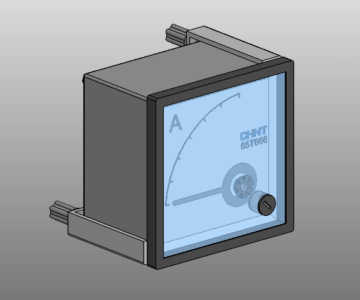 3D модель Амперметр (Chint) NP 72-A