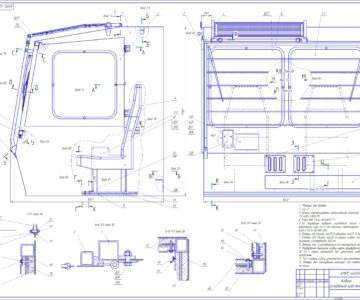 Чертеж Кабина для подъемника АМРС-40