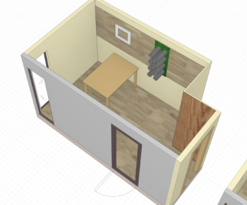 3D модель Баня-модуль каркасная