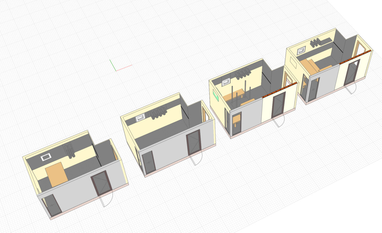 3D модель Баня-модуль каркасная