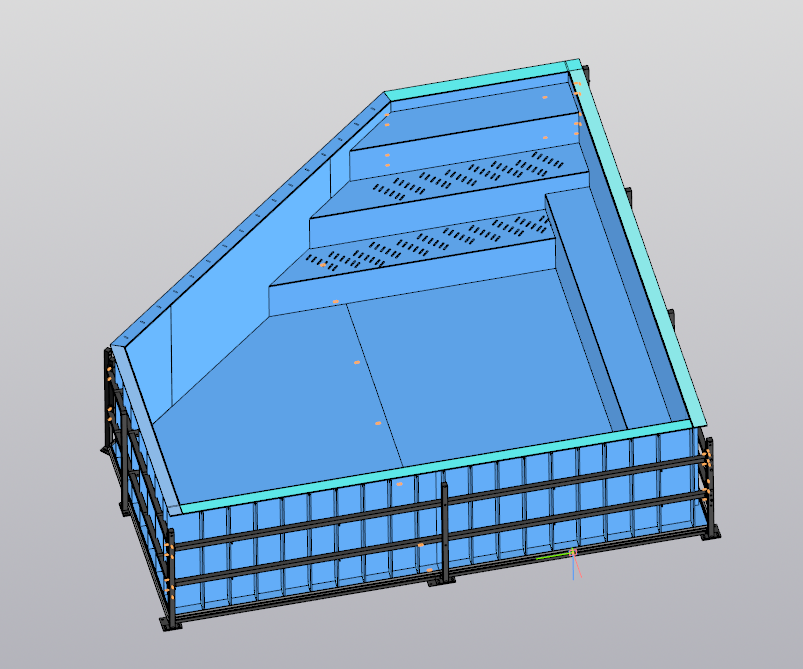 3D модель Модель каркасного бассейна из полипропилена 10 м3