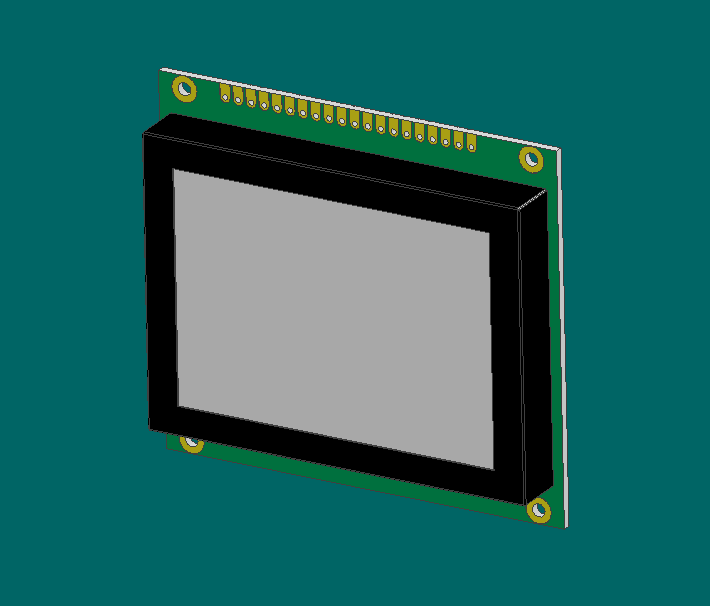 3D модель Дисплей WG12864C