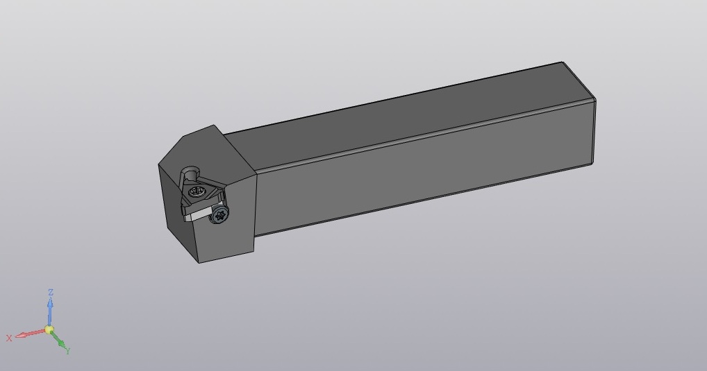 3D модель Резец токарный резьбовой сборный тип - SER2525M16