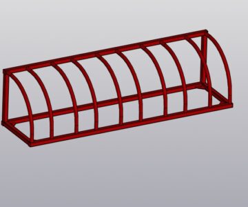 3D модель Велопарковка 2000х500х500