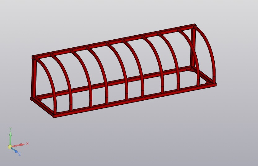 3D модель Велопарковка 2000х500х500