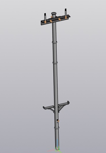 3D модель Радиостойка АБТС.301329.009 ПВ типа II-0,8