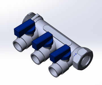 3D модель Коллектор 3 выхода СЗМБ3412