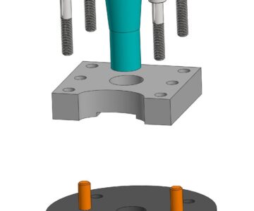 Чертеж Высечной штамп для изготовления крепежной шайбы