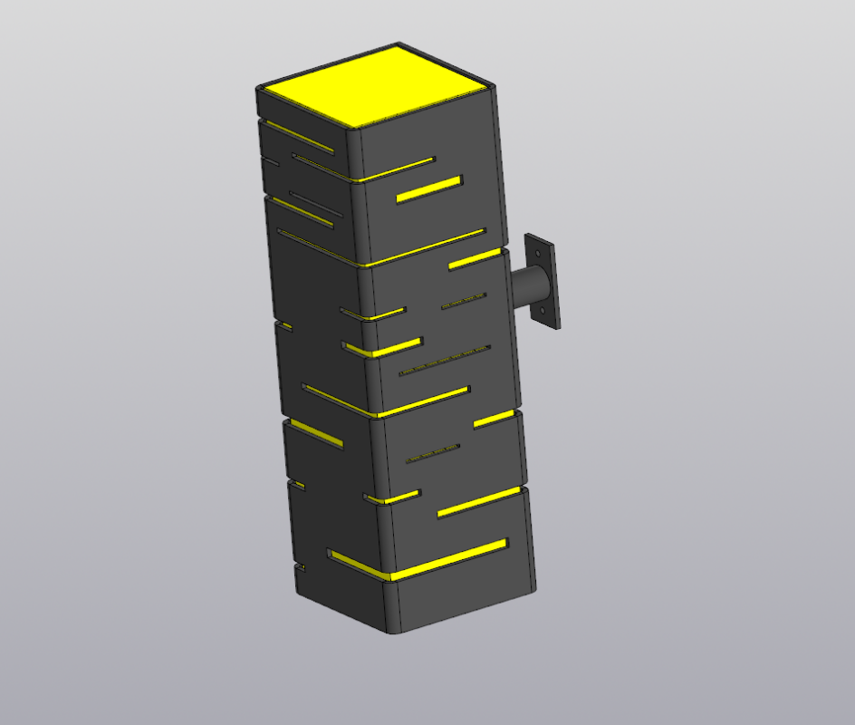 3D модель Светильник уличный 300х100х100мм.