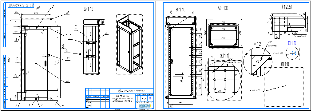 3D модель Щит низковольтного оборудования ЩО однокамерный (левая и правая)