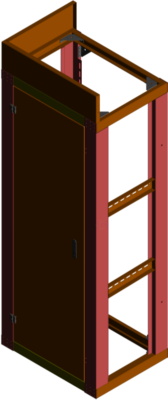 3D модель Щит низковольтного оборудования ЩО однокамерный (левая и правая)