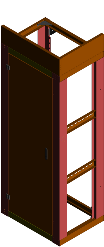 3D модель Щит низковольтного оборудования ЩО однокамерный (левая и правая)