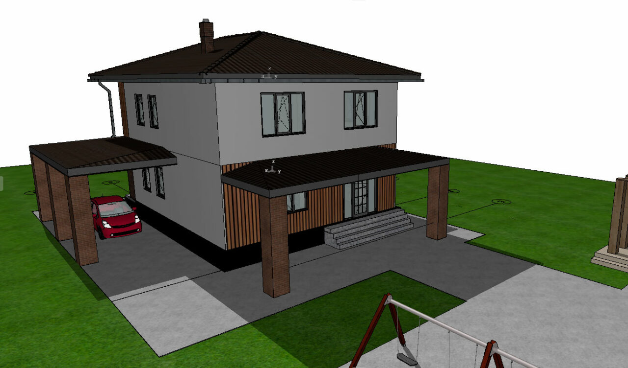 Чертеж Жилой дом двухэтажный 126м2