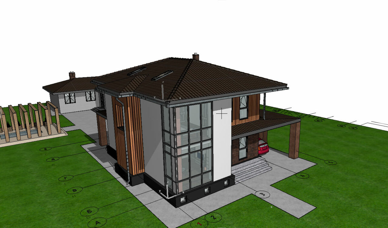 Чертеж Жилой дом двухэтажный 126м2