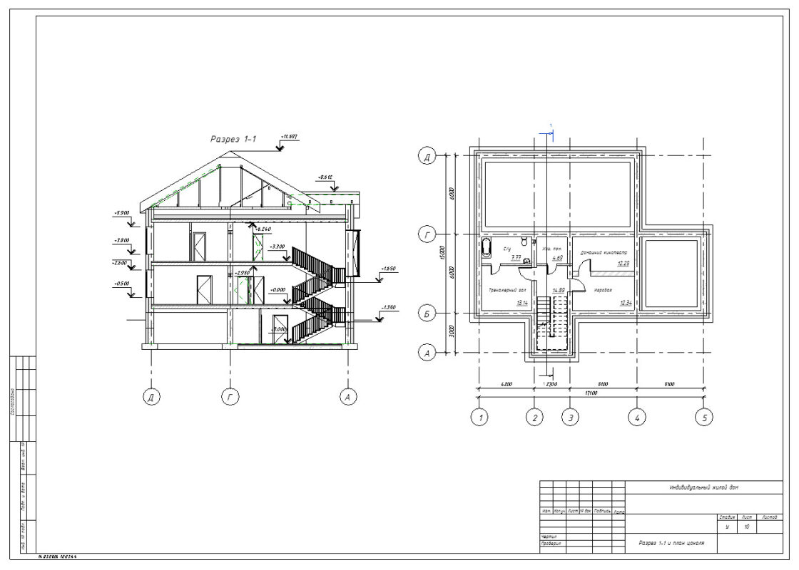 3D модель Индивидуальный жилой дом 15х17м