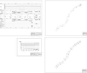 Чертеж Организация зимнего содержания участка автомобильной дороги (категория дороги - 3)