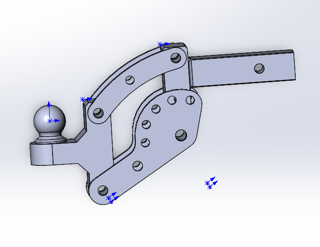 3D модель Тяговое сцепное устройство регулируемое по высоте