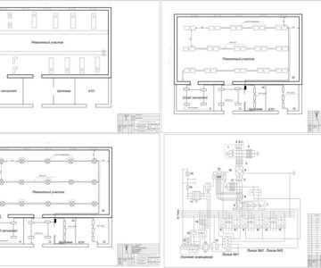 Чертеж Электроснабжение электрооборудования ремонтно-механического участка ООО «Дубровки» Спасского района Пензенской области с расчетом освещения