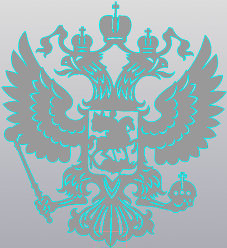 Чертеж Герб России в КОМПАС-3D