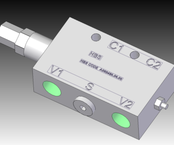 3D модель Линейный одноходовой клапан HBS_A060466.06.00