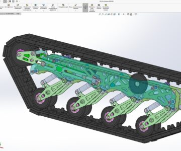 3D модель Модель ходовой части вездеходного гусеничного робота