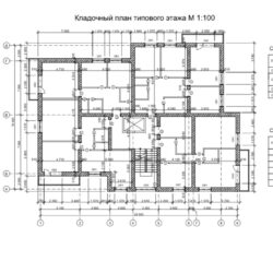 Чертеж Односекционный 9-этажный 36-квартирный жилой дом в г. Нижний Новгород