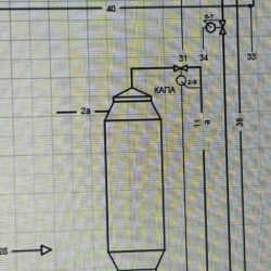 Чертеж Схема производства азотной кислоты под повышенным давлением