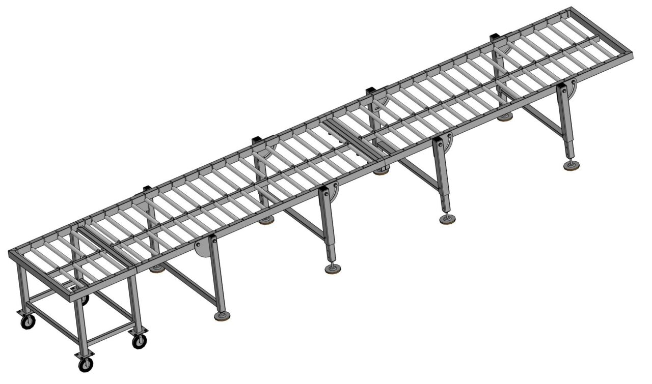 3D модель Конвейер и тележка к нему