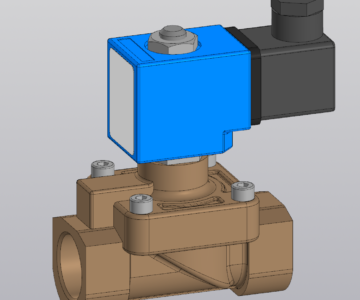 3D модель Клапан соленоидный "Tork" T-GP 104 2/2 НЗ 3/4" (Ду 20)