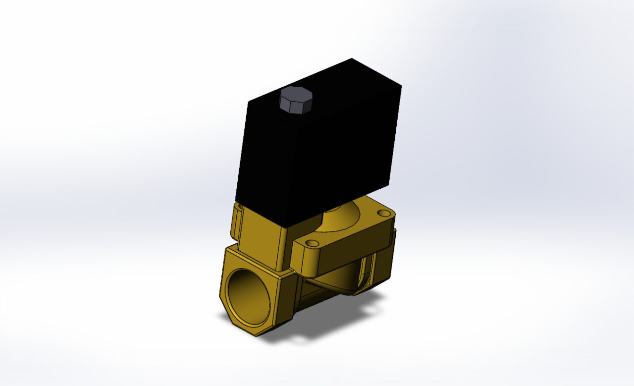 3D модель Клапан электромагнитный ВСХ-20 3_4