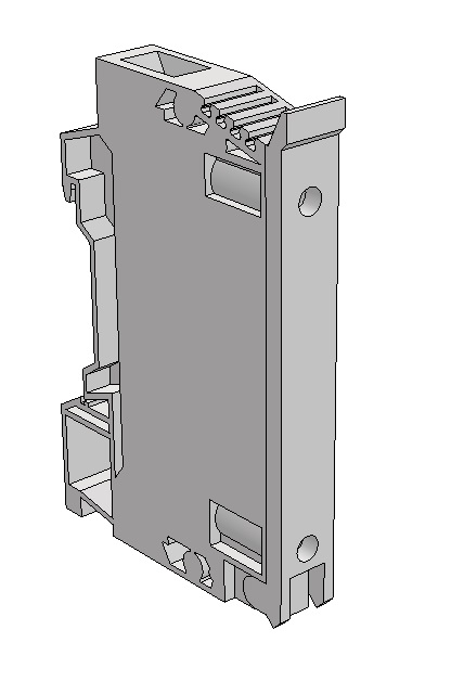 3D модель Клемма с предохранителем ASK 4S (351129) Klemsan 6,3x32
