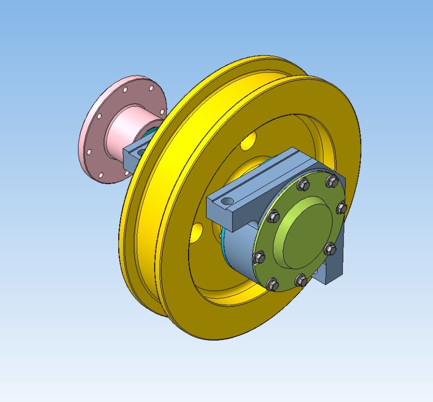 3D модель Колесо крановое приводное ф700