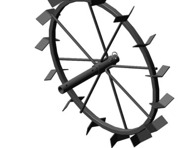 Чертеж Колесо мотоблока ∅600 мм с удлинителем оси