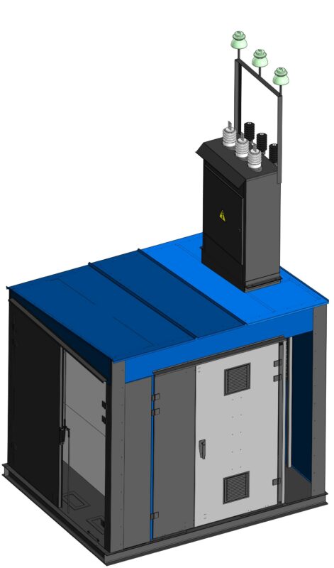 3D модель 3Д модель трансформаторной подстанции 2000 х 2500 х 2400 мм