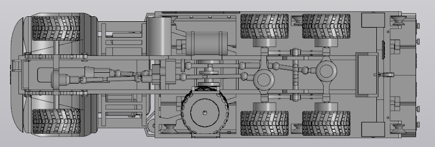 Чертеж КрАЗ 255Б - понтонно-мостовая машина