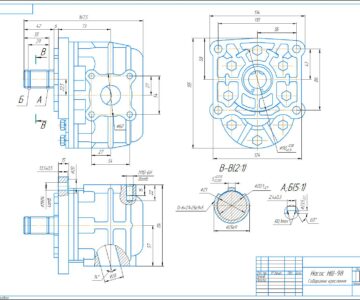 Чертеж Курсовая работа по дисциплине «Гидравлика и гидропневмопривод» на тему «Подбор и расчет основных элементов гидроприводов металлорежущих станков»