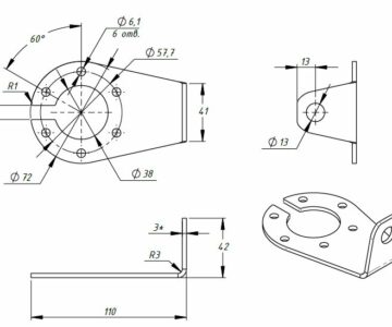 3D модель Кронштейн розетки фаркопа