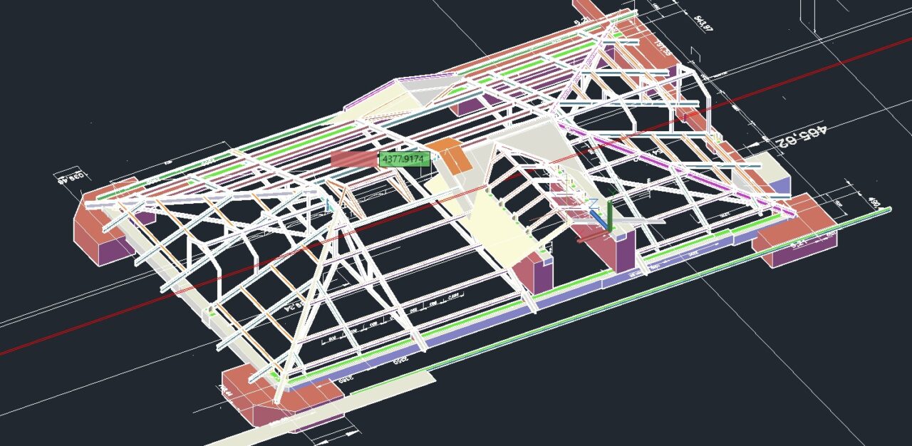 3D модель 3Д модель стропильной системы