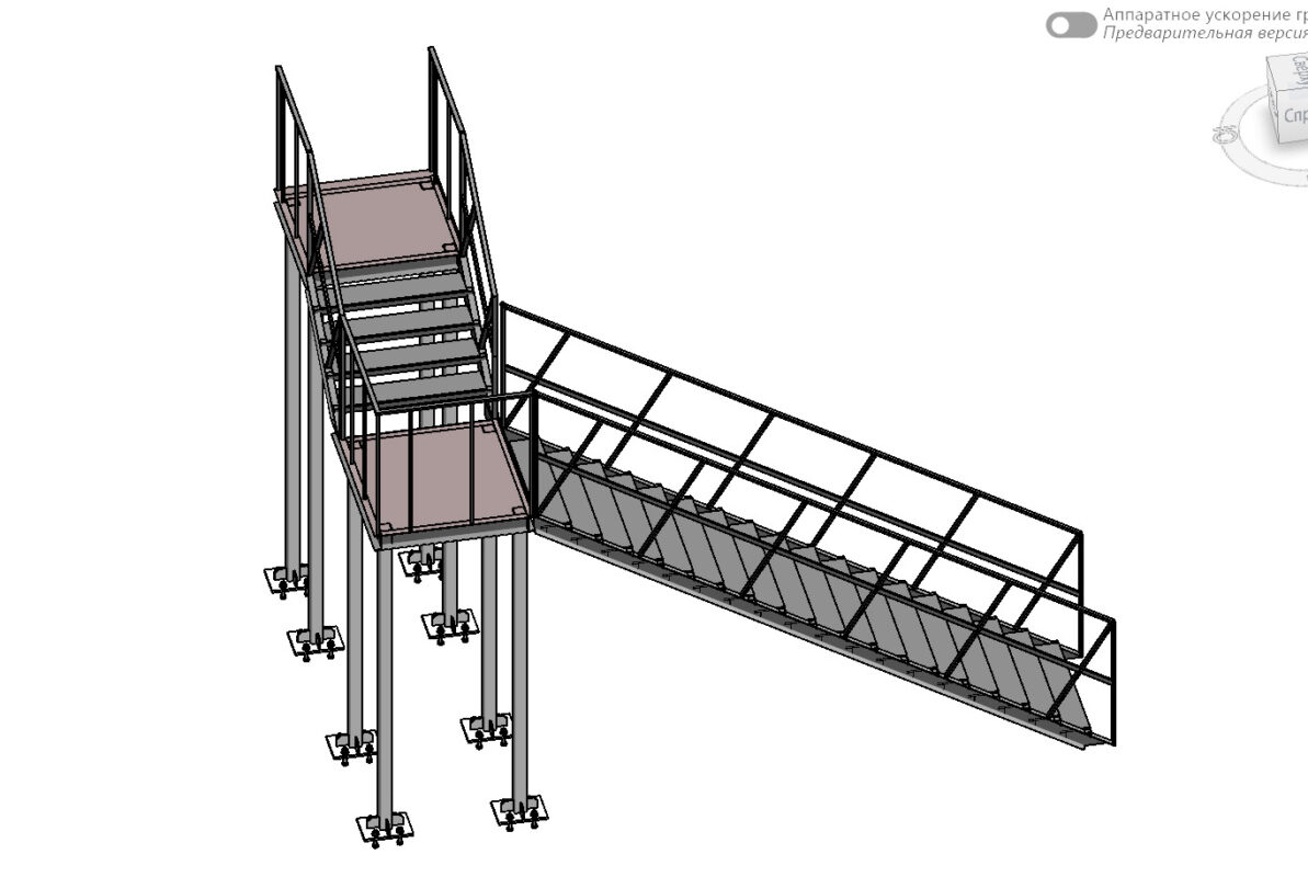 3D модель Наружная пожарная лестница