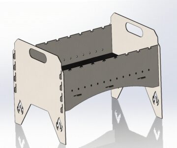 3D модель Мангал разборный 440х606х464 мм