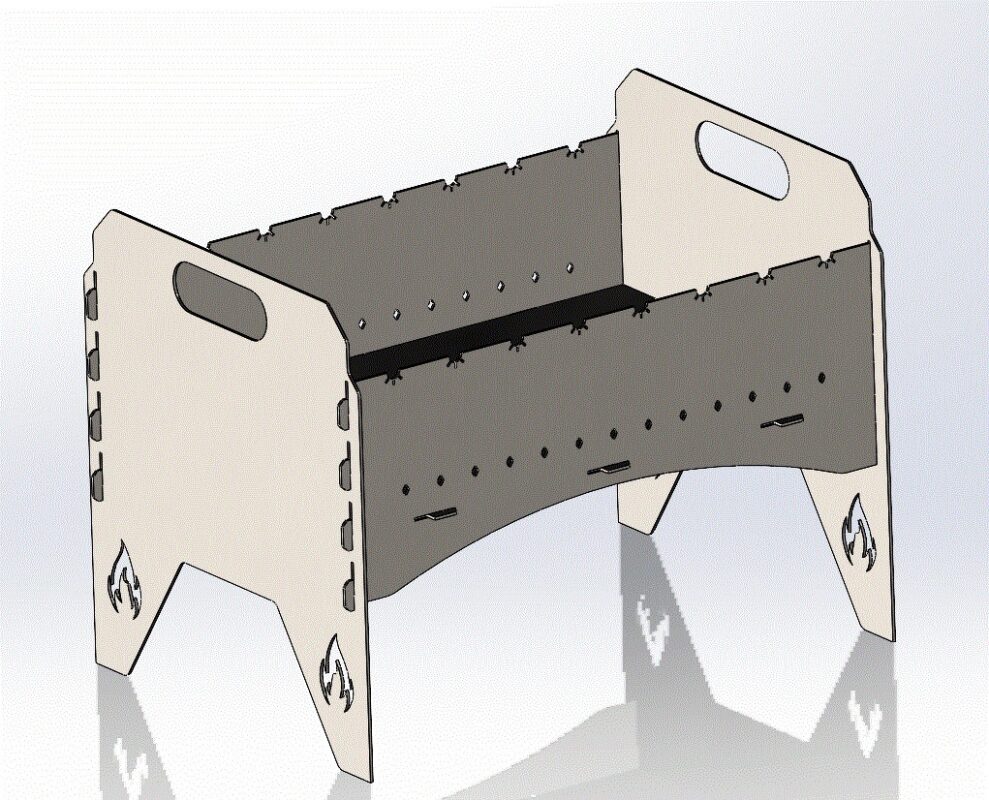 3D модель Мангал разборный 440х606х464 мм