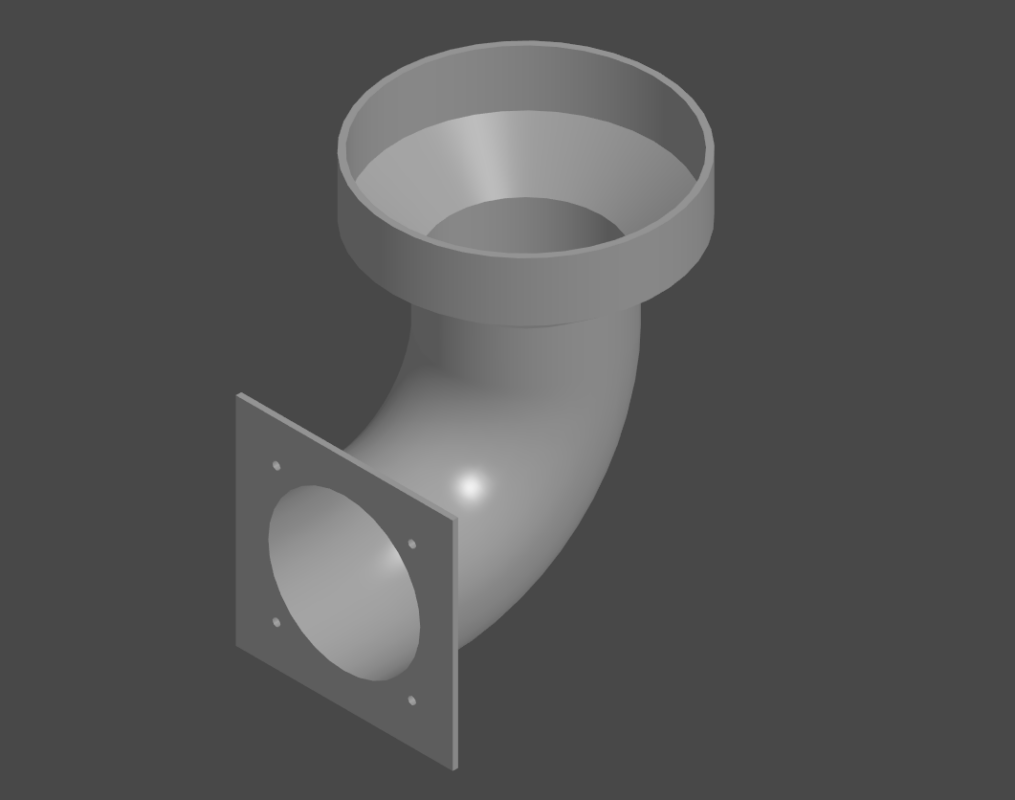 Чертеж Фланец отвод для 3D-принтера Creality K1