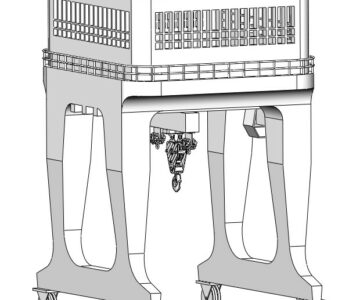 3D модель Мостовой козловой кран для поднятия гидрозатворов