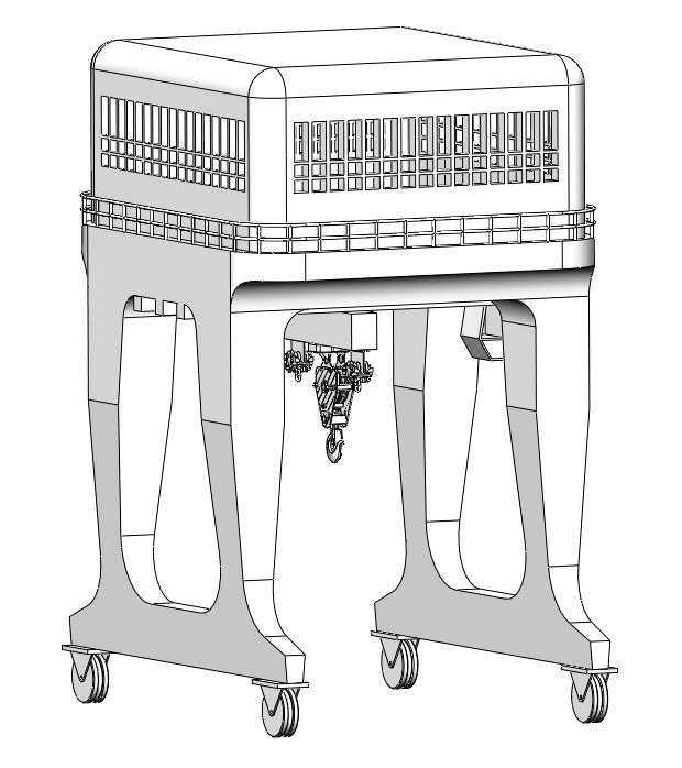 3D модель Мостовой козловой кран для поднятия гидрозатворов