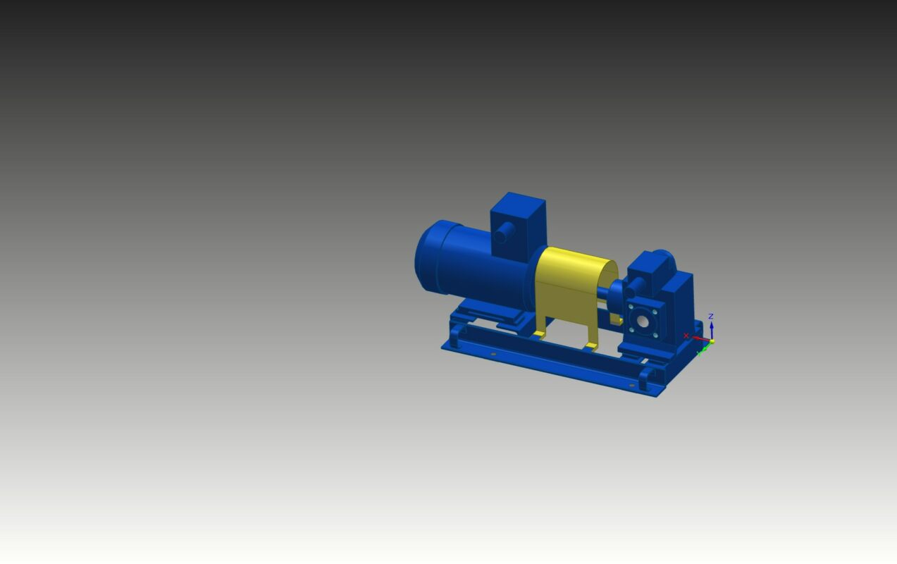 3D модель Насос НМШ12-25-10-4-ТВ1-Р3-Б1 У3 ТУ 26-06-1529-88