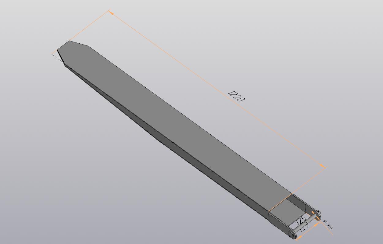 3D модель Удлинитель вил погрузчика